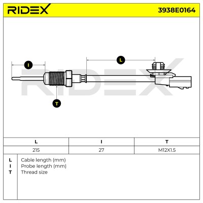 Exhaust gas temperature sensor RIDEX 3938E0164 3938E0164 - photo 6