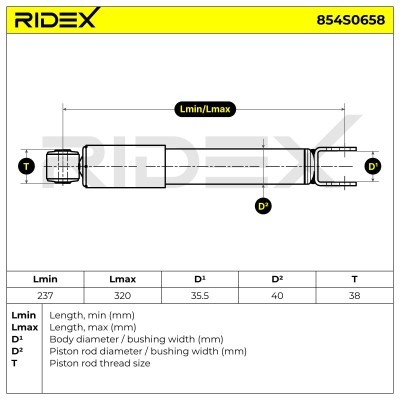 Shock Absorber RIDEX 854S0658 854S0658 - photo 8