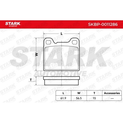 Brake Pads Set Stark SKBP-0011286 SKBP-0011286 - photo 3