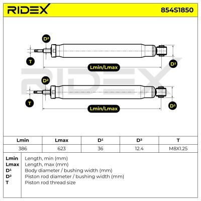 Shock Absorber RIDEX 854S1850 854S1850 - photo 5