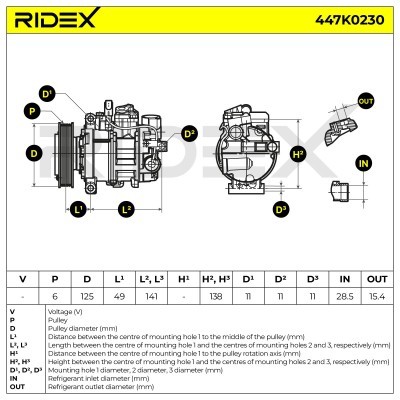 Compressor, Air Conditioning AUDI A4 Avant (8K5, B8) 447K0230 - photo 5