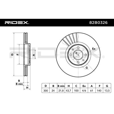 Brake Disc RIDEX 82B0326 82B0326 - photo 4