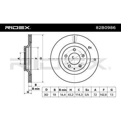 Brake Disc RIDEX 82B0986 82B0986 - photo 3