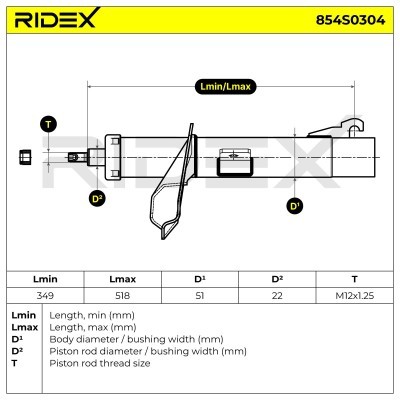 Shock Absorber RIDEX 854S0304 854S0304 - photo 5