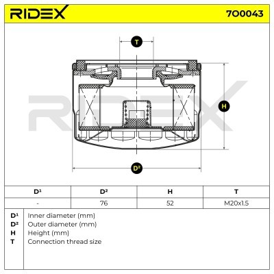 Oil Filter RIDEX 7O0043 7O0043 - photo 6