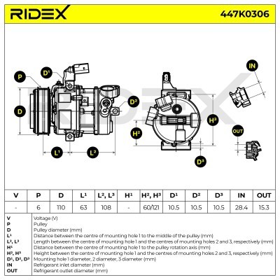 Compressor, Air Conditioning VW up! Hatchback 447K0306 - photo 7