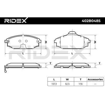 Brake Pads Set RIDEX 402B0485 402B0485 - photo 4