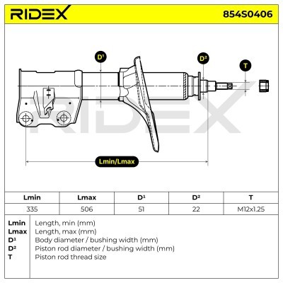 Shock Absorber RIDEX 854S0406 854S0406 - photo 9
