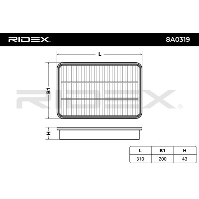 Air Filter RIDEX 8A0319 8A0319 - photo 5