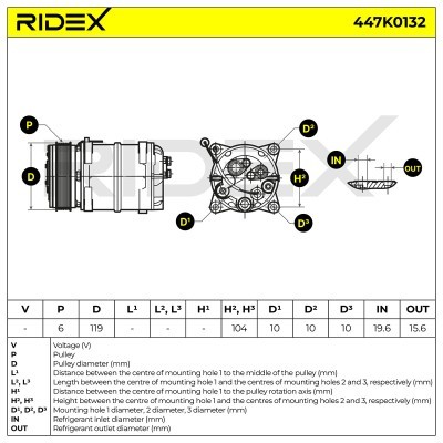 Compressor, Air Conditioning VOLVO V70 I 850 Kombi 447K0132 - photo 5