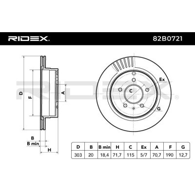 Brake Disc RIDEX 82B0721 82B0721 - photo 4
