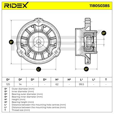 Strut Support Bearing Front RIDEX 1180S0385 1180S0385 - photo 7