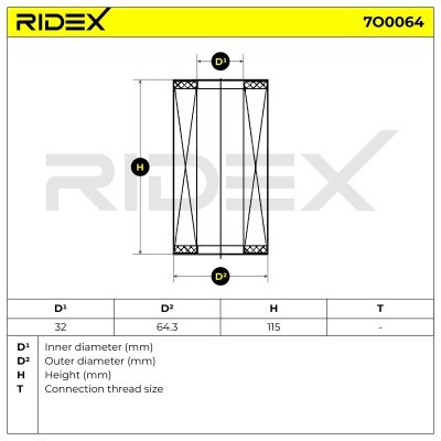 Oil Filter RIDEX 7O0064 7O0064 - photo 5