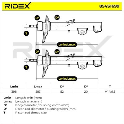 Shock Absorber RIDEX 854S1699 854S1699 - photo 7