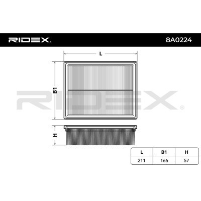 Air Filter RIDEX 8A0224 8A0224 - photo 6