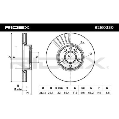 Brake Disc RIDEX 82B0330 82B0330 - photo 6