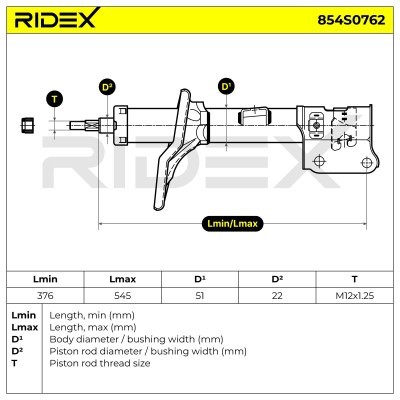 Shock Absorber RIDEX 854S0762 854S0762 - photo 9