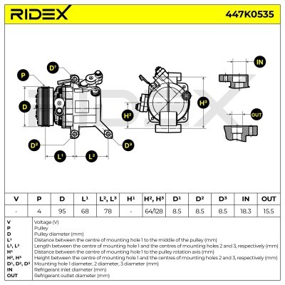 Compressor, Air Conditioning DAIHATSU SIRION (M3) TERIOS 447K0535 - photo 7