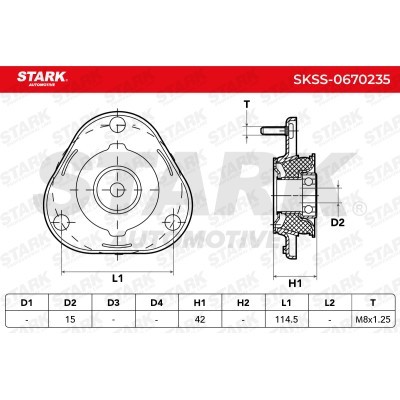 Strut Support Bearing Front Stark SKSS-0670235 SKSS-0670235 - photo 5