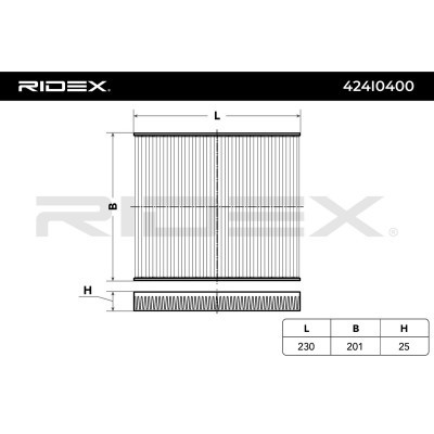 Cabin Air Filter RIDEX 424I0400 424I0400 - photo 2