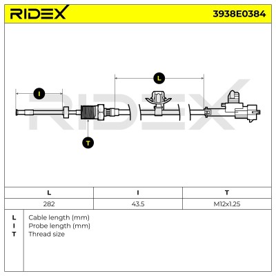 Exhaust gas temperature sensor RIDEX 3938E0384 3938E0384 - photo 7