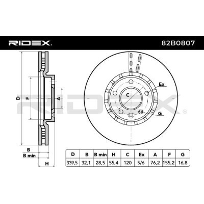 Brake Disc RIDEX 82B0807 82B0807 - photo 4