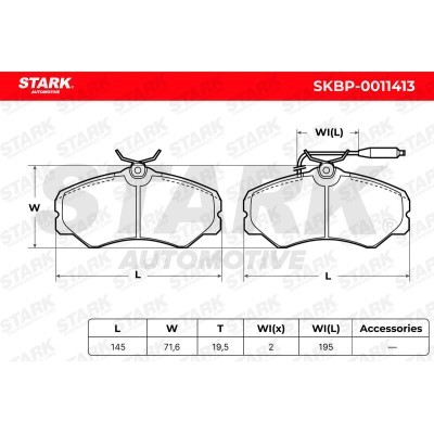 Brake Pads Set Stark SKBP-0011413 SKBP-0011413 - photo 3