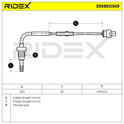 Exhaust gas temperature sensor RIDEX 3938E0369 3938E0369 - photo 7