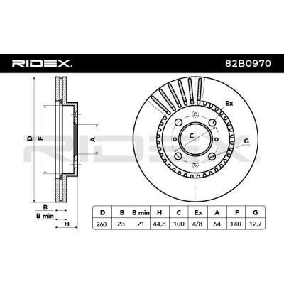 Brake Disc RIDEX 82B0970 82B0970 - photo 6