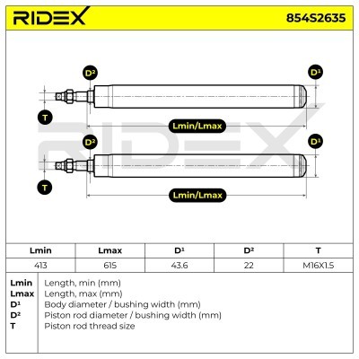 Shock Absorber RIDEX 854S2635 854S2635 - photo 5