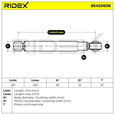 Shock Absorber RIDEX 854S0606 854S0606 - photo 8