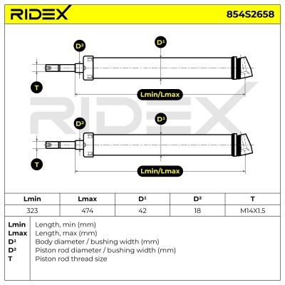 Shock Absorber RIDEX 854S2658 854S2658 - photo 6