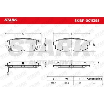 Brake Pads Set Stark SKBP-0011395 SKBP-0011395 - photo 5