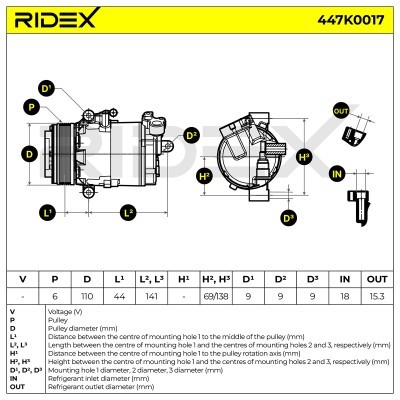 Compressor, Air Conditioning 447K0017 - photo 7