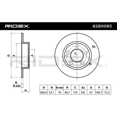 Brake Disc RIDEX 82B0083 82B0083 - photo 5