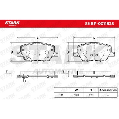Brake Pads Set Stark SKBP-0011825 SKBP-0011825 - photo 5