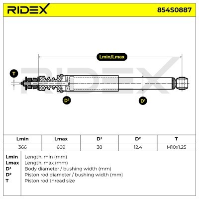 Shock Absorber RIDEX 854S0887 854S0887 - photo 8