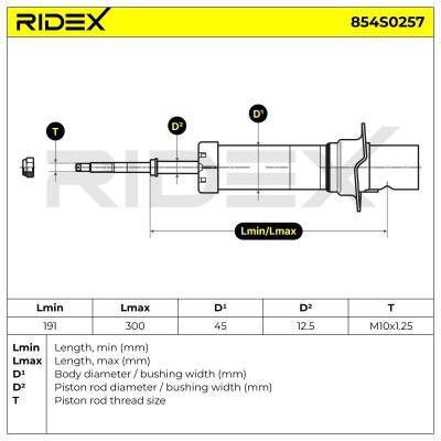 Shock Absorber RIDEX 854S0257 854S0257 - photo 7