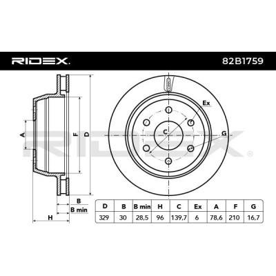 Brake Disc RIDEX 82B1759 82B1759 - photo 5