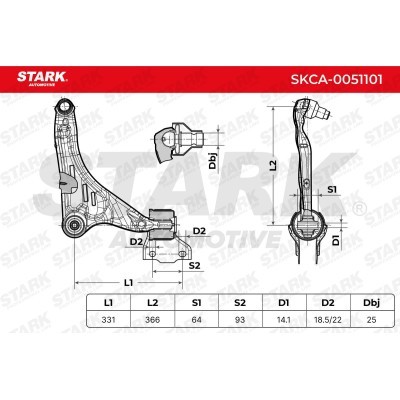 Control Arm Stark SKCA-0051101 SKCA-0051101 - photo 6