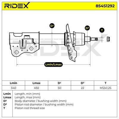 Shock Absorber RIDEX 854S1292 854S1292 - photo 7