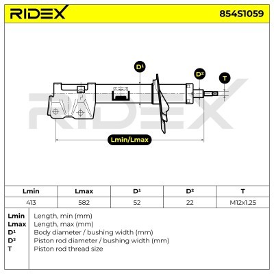 Shock Absorber RIDEX 854S1059 854S1059 - photo 8