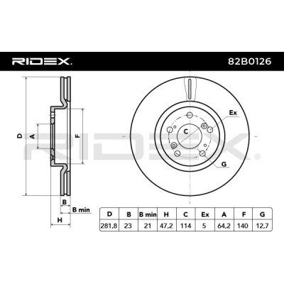Brake Disc RIDEX 82B0126 82B0126 - photo 5