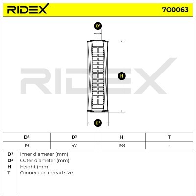 Oil Filter RIDEX 7O0063 7O0063 - photo 5