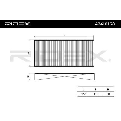 Cabin Air Filter RIDEX 424I0168 424I0168 - photo 2