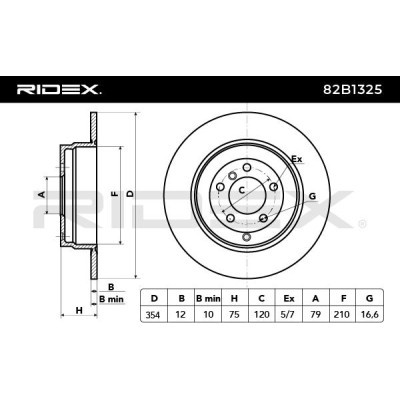 Brake Disc RIDEX 82B1325 82B1325 - photo 3