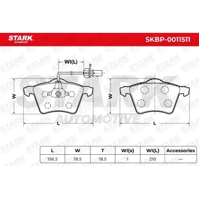 Brake Pads Set Stark SKBP-0011511 SKBP-0011511 - photo 6