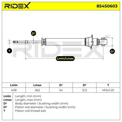 Shock Absorber RIDEX 854S0603 854S0603 - photo 7