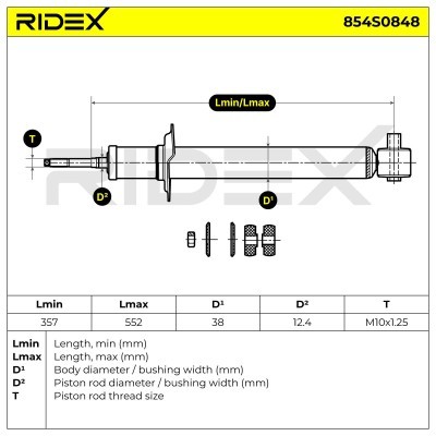 Shock Absorber RIDEX 854S0848 854S0848 - photo 9