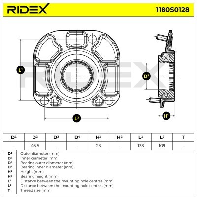 Strut Support Bearing Front RIDEX 1180S0128 1180S0128 - photo 5